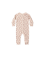 Organic Long John Pajamas - Holly Berry