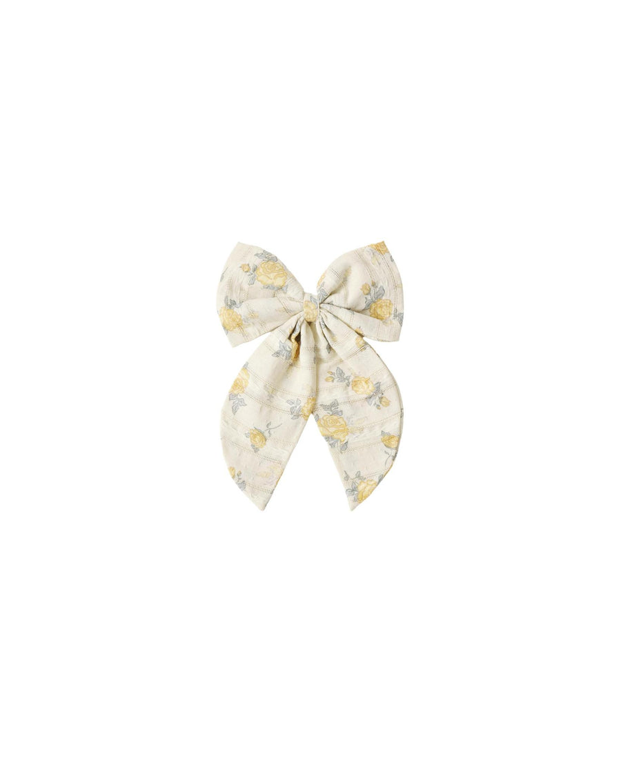 Oversized Bow - Lemon Ditsy Flower