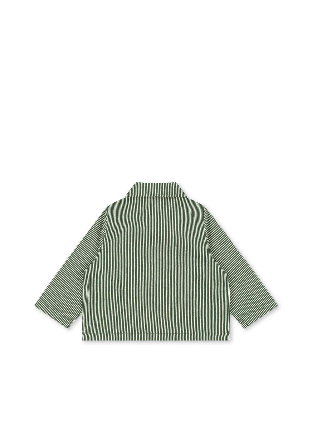 Luc Shirt Jacket - Milk Verte Stripe