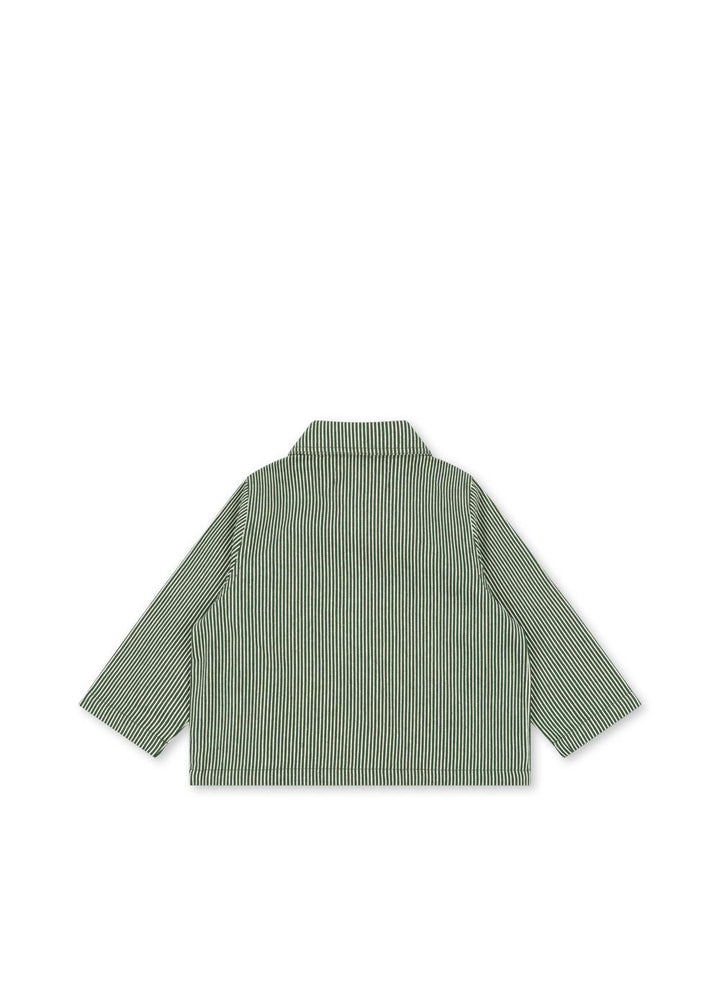 Luc Shirt Jacket - Milk Verte Stripe