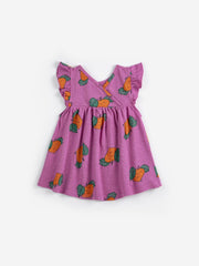 Tangerine Ruffled Dress