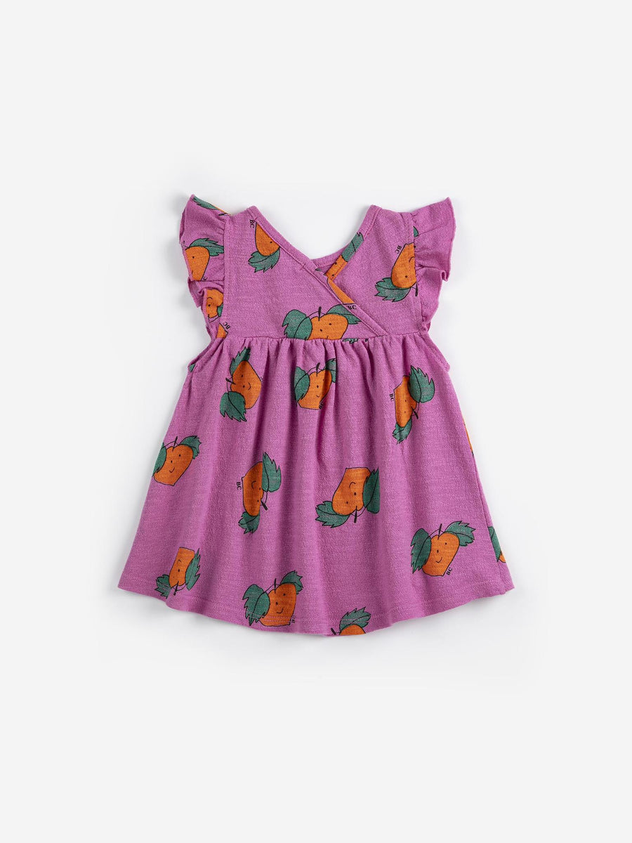 Tangerine Ruffled Dress