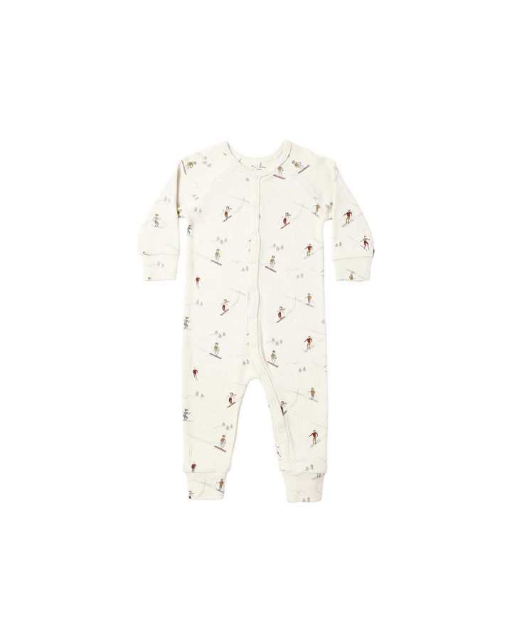 Organic Long John Pajamas - Skiers