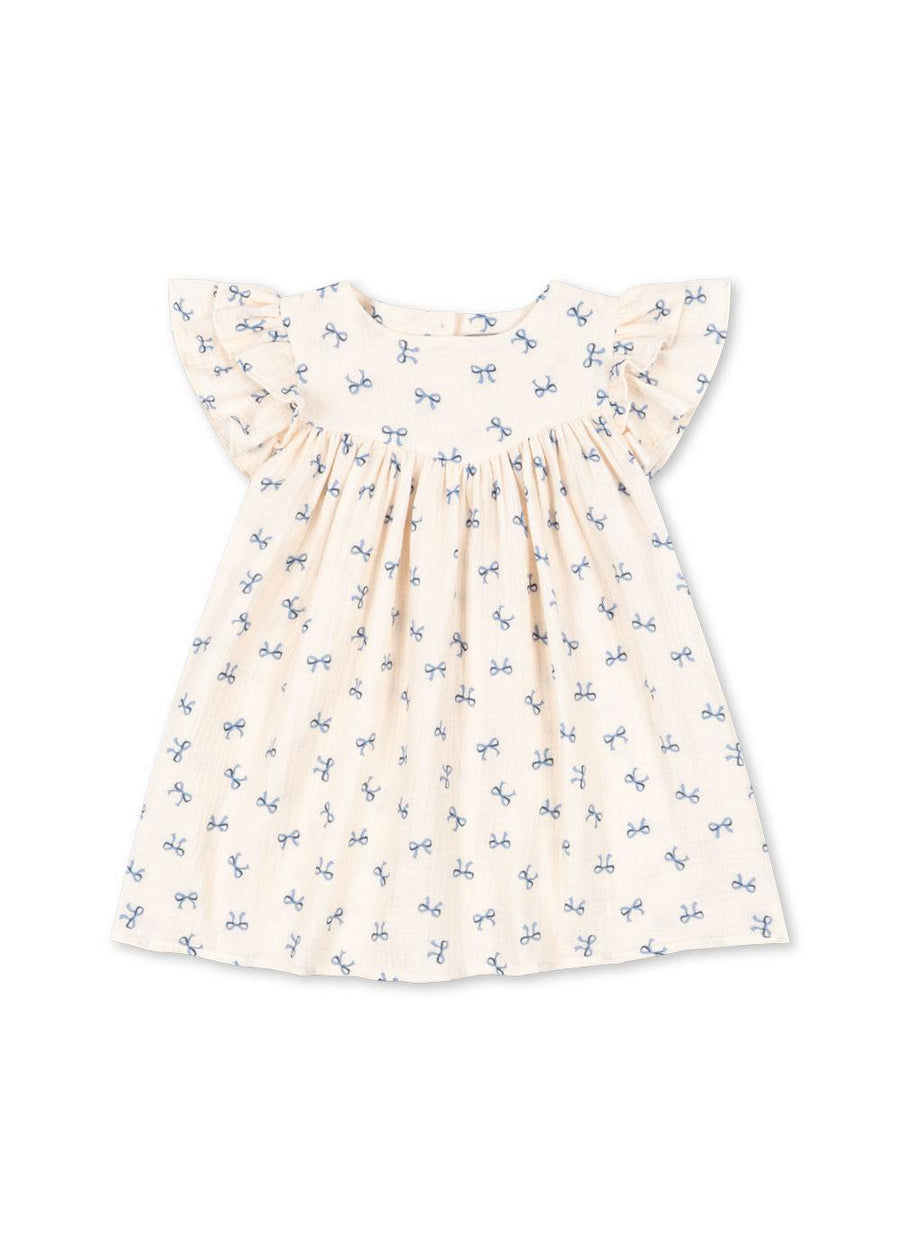 Coco Dress Bow Bleu