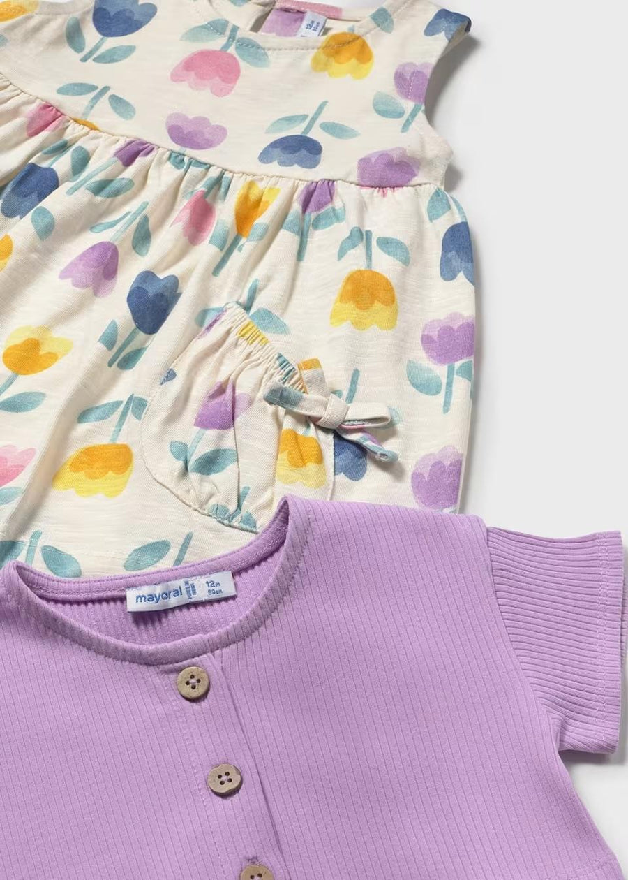 Floral Dress with Shirt