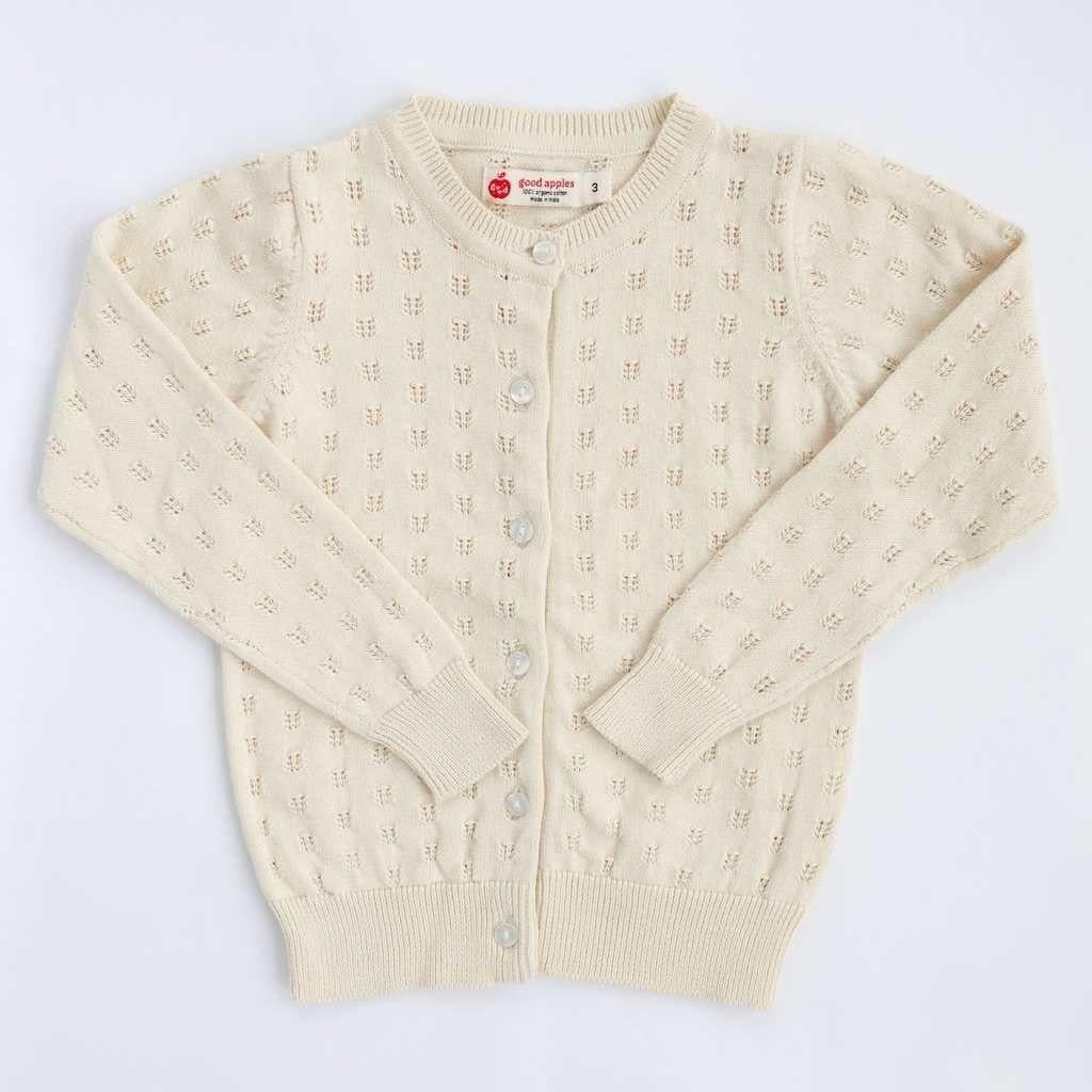 Pointelle Ivory Cardigan