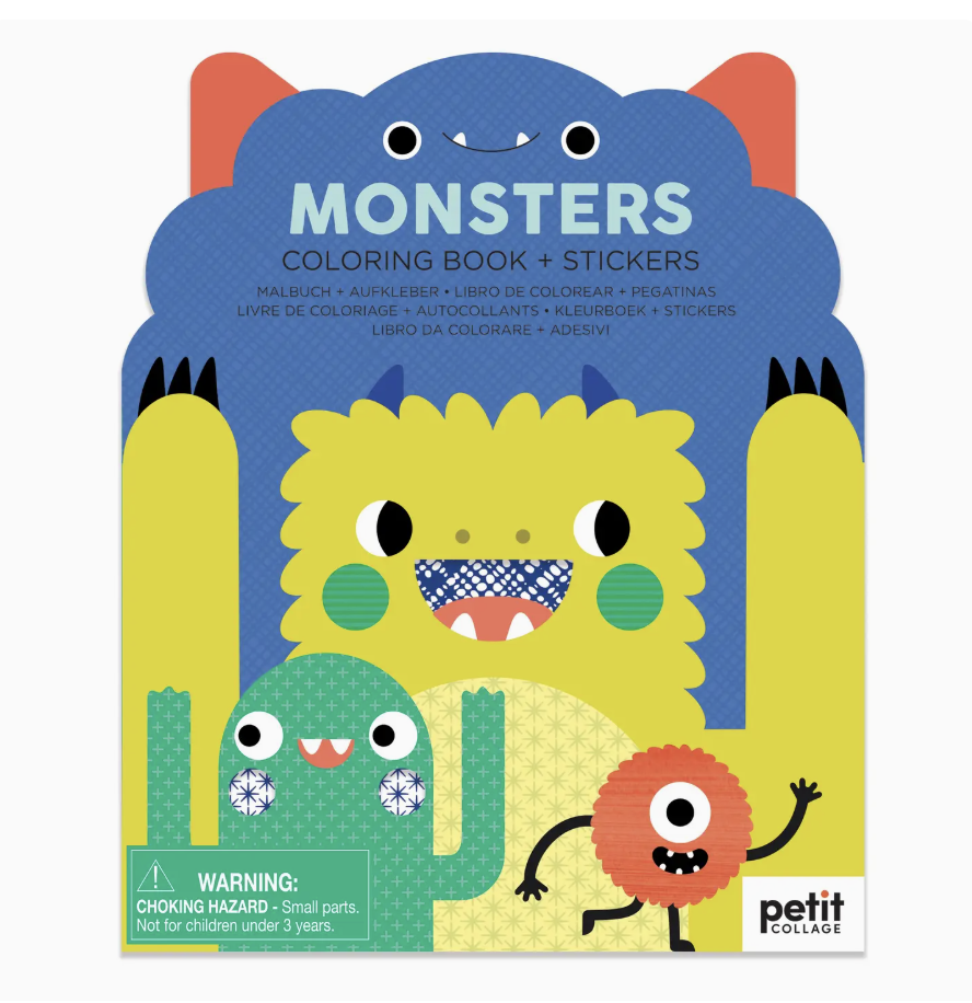 Coloring Book with Stickers: Monsters