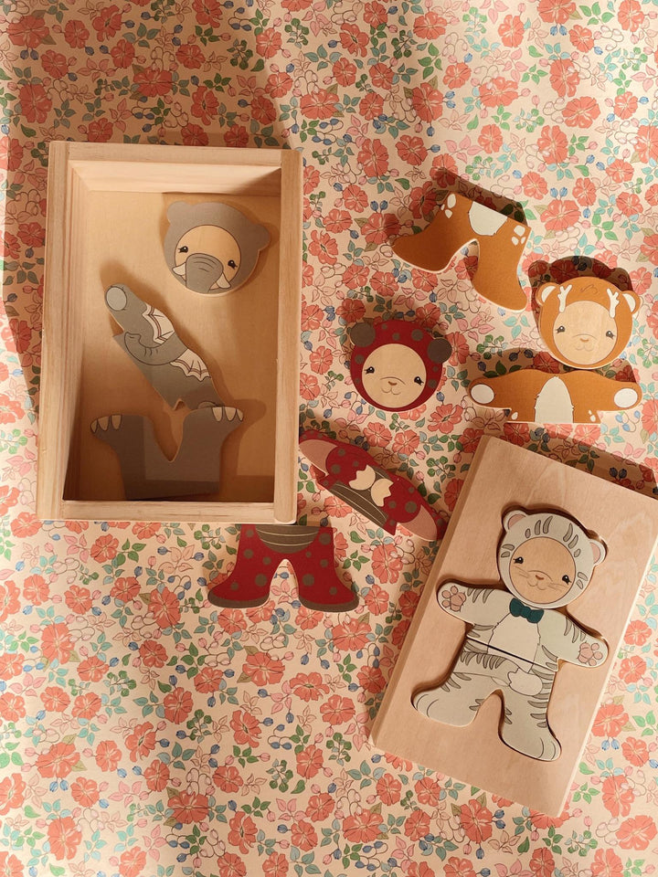 Wooden Teddy Dress Up
