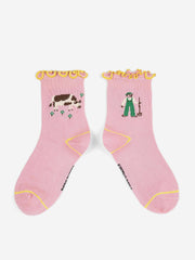 Farm Adventure Ruffled Short Socks