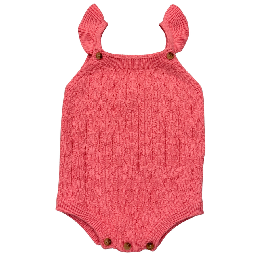 Knit Sweater Bodysuit - Strawberry Ice
