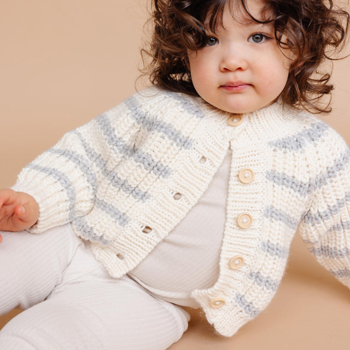 Stripe Cardigan Bowie Grey