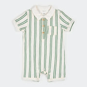 Fern & Off-White Beach Terry Romper