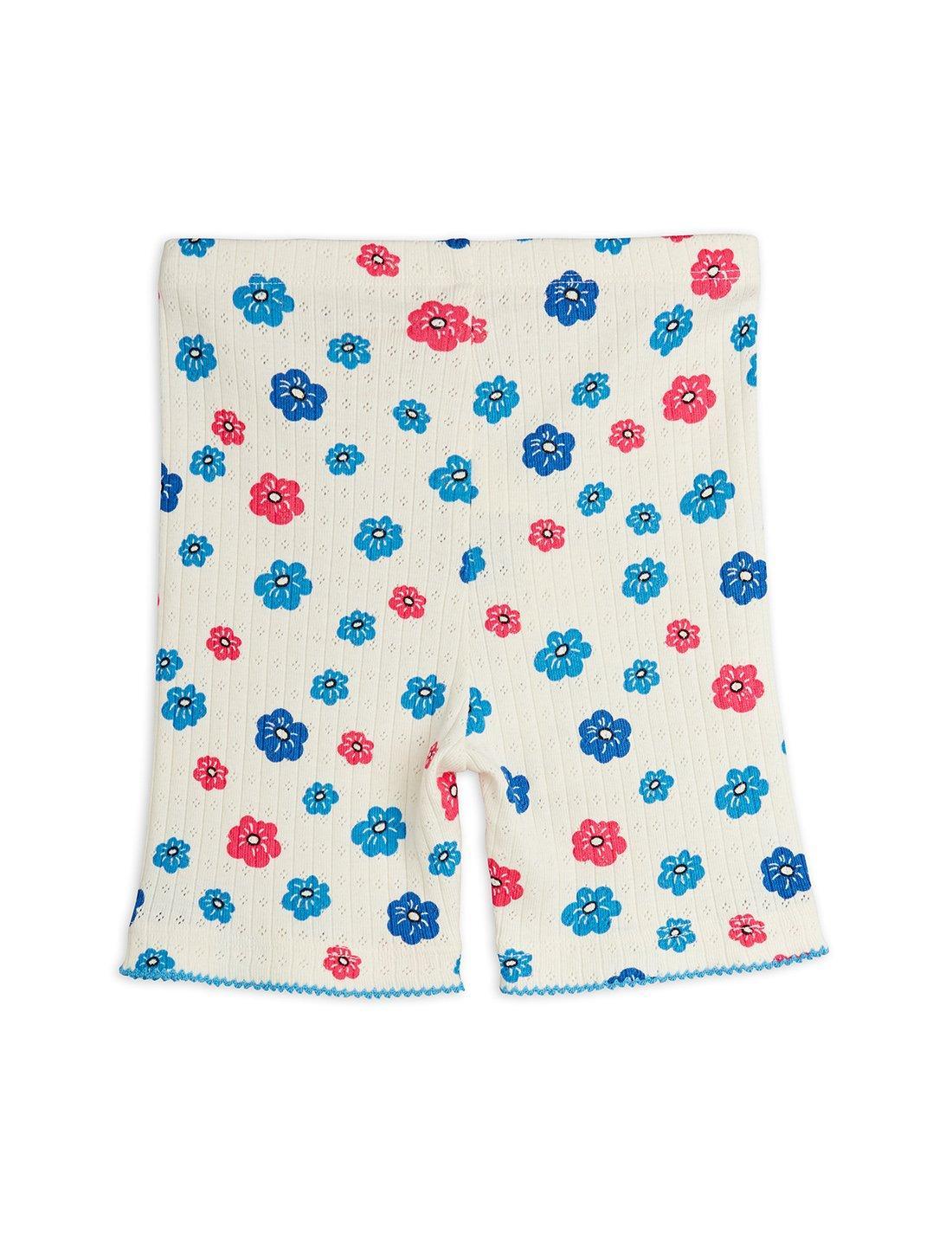 Flowers Pointelle Bike Shorts