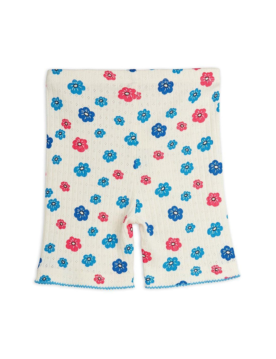 Flowers Pointelle Bike Shorts