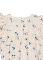 Coco Romper Bow Bleu