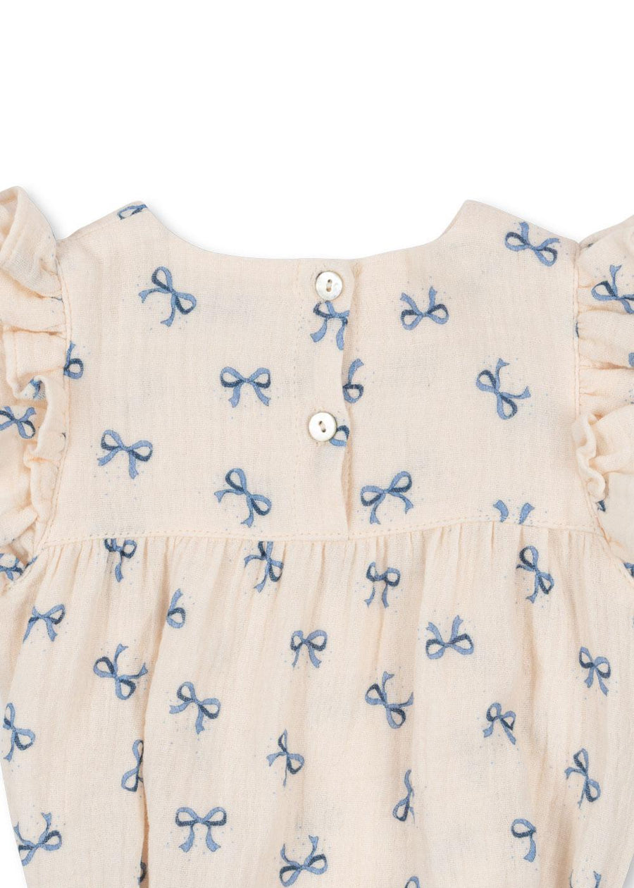 Coco Romper Bow Bleu