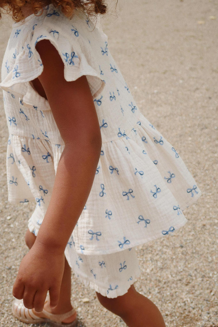 Coco Dress Bow Bleu