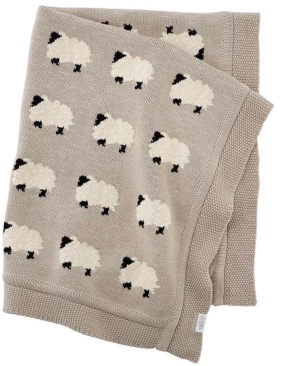 Furry Sheep Jacquard Blanket