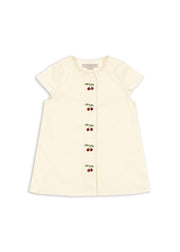 Evia Cherry Dress - Cloud Cream