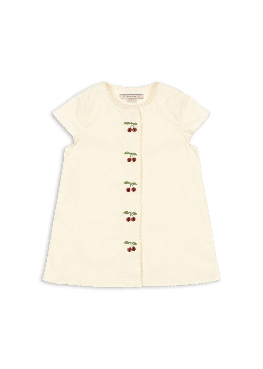 Evia Cherry Dress - Cloud Cream