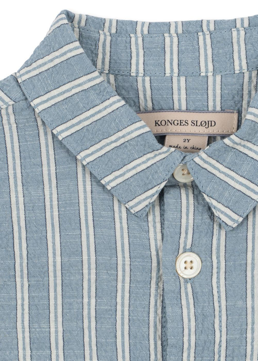 Elliot SS Shirt - Trio Bleu Stripe