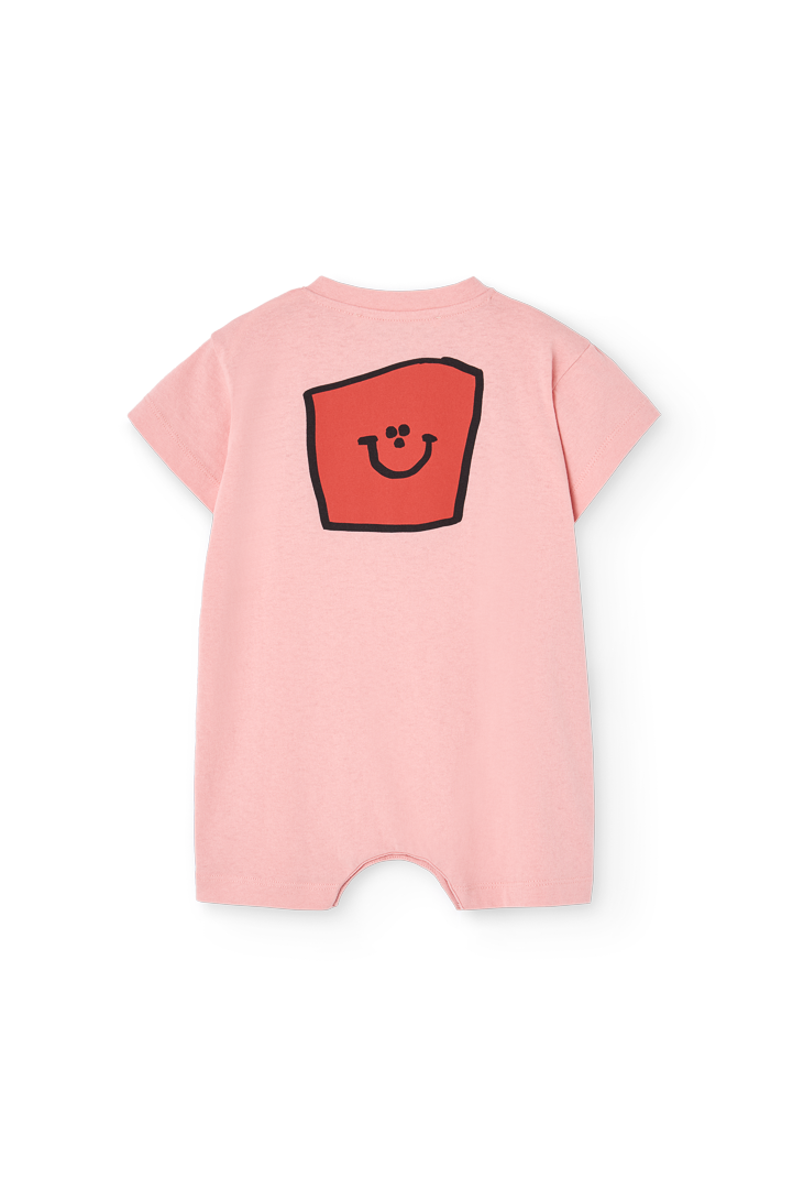 Goose Baby Jumpsuit - Soft Pink
