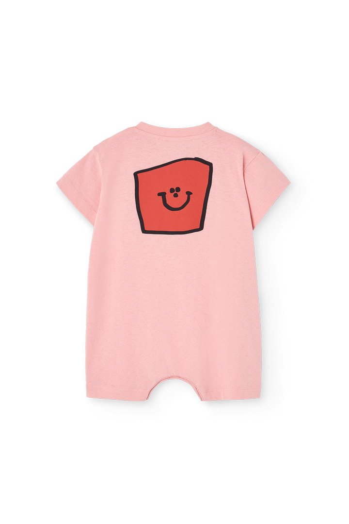 Goose Baby Jumpsuit - Soft Pink
