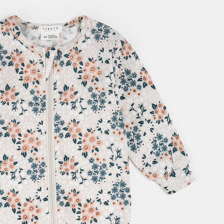Spring Flowers Print on Creme Sleeper
