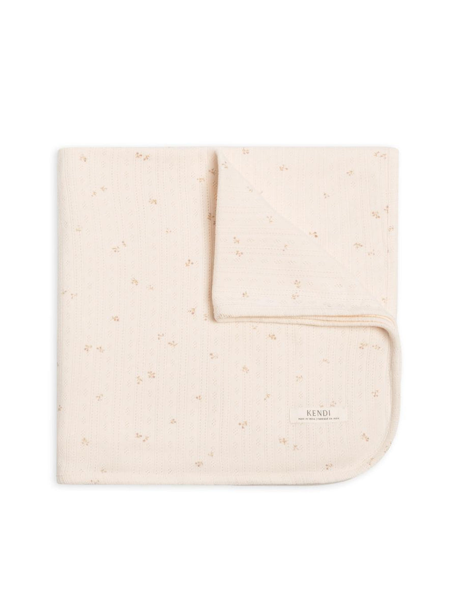 Brushed Pointelle Swaddle Blanket