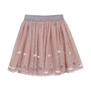 Embroidered Mesh Skirt