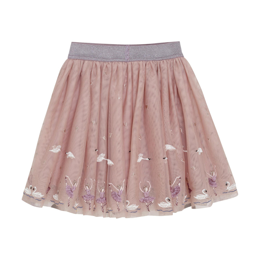 Embroidered Mesh Skirt