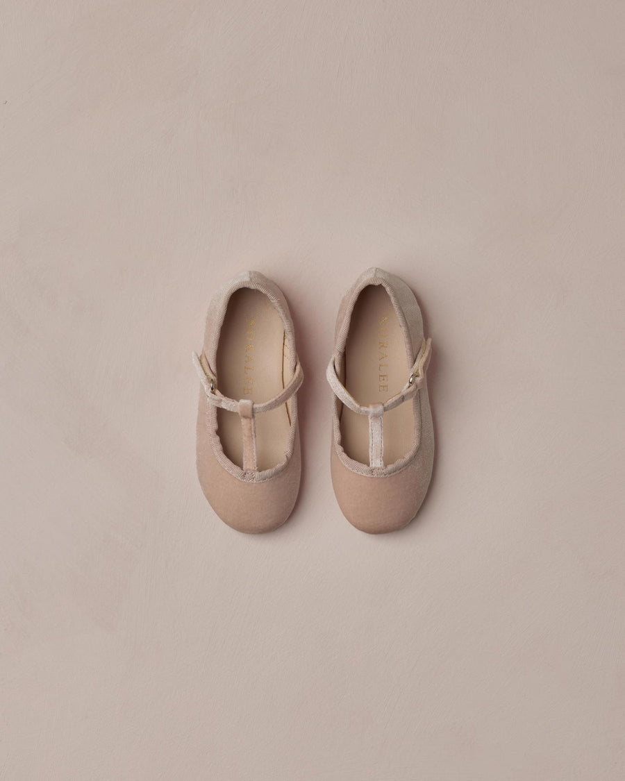 T-Strap Ballet Flats - Rose
