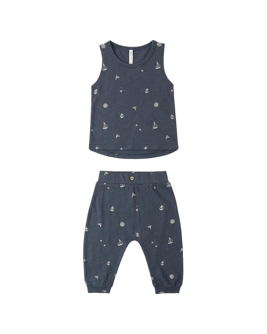 Tank + Slouch Pant Set - Maritime