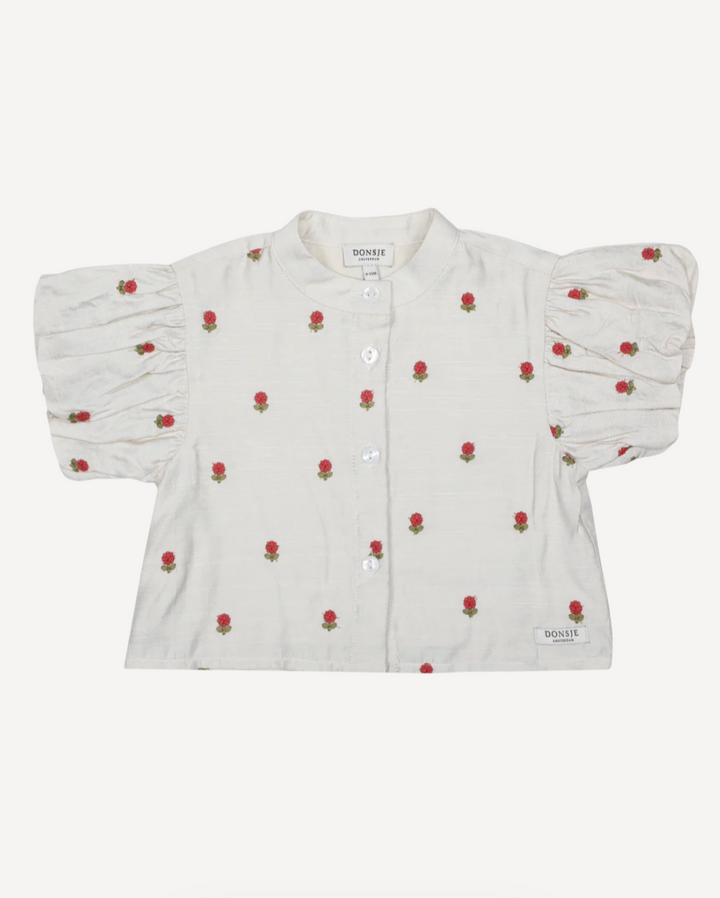 Eliora Blouse - Red Roses