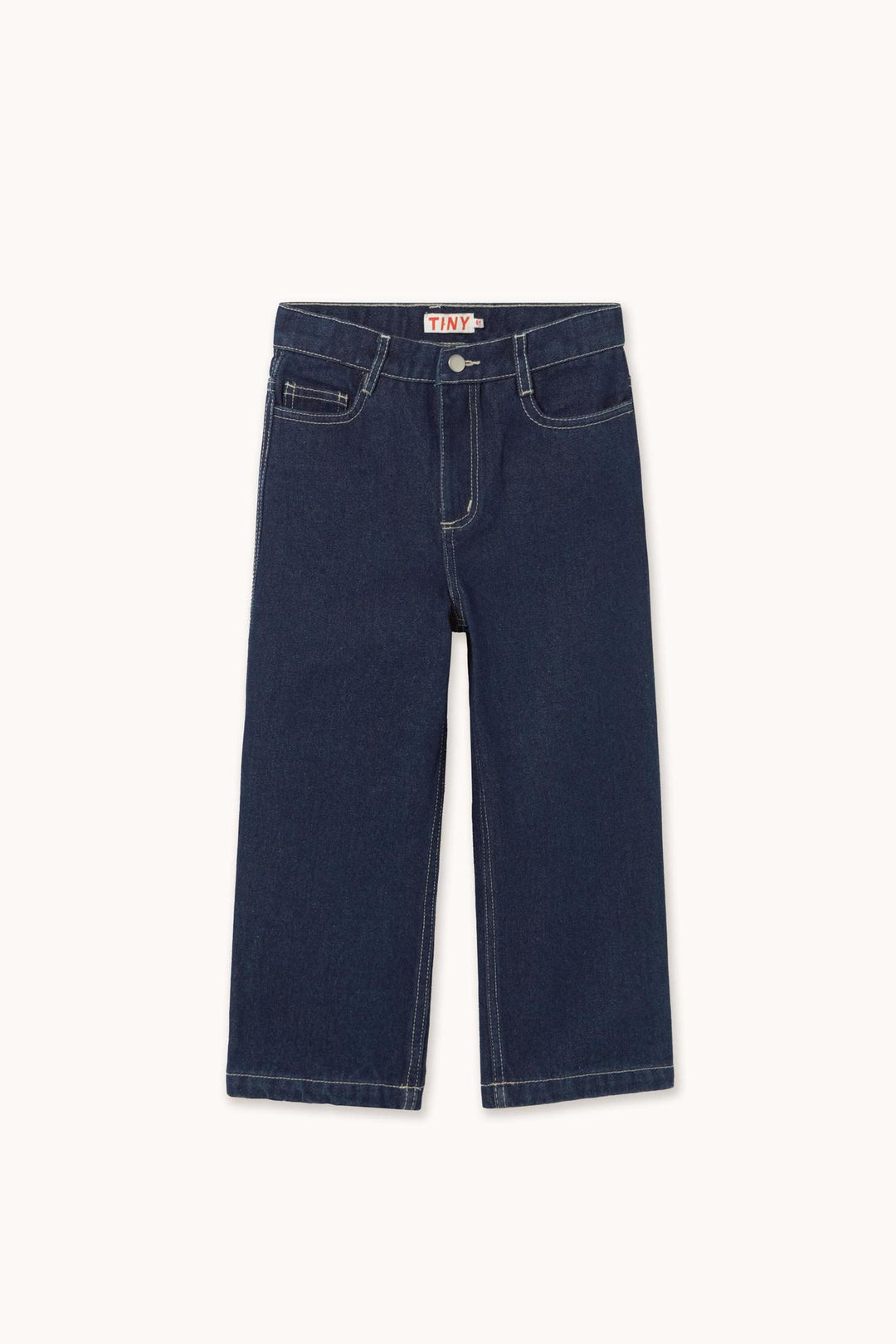 Constrast Red Denim Pant