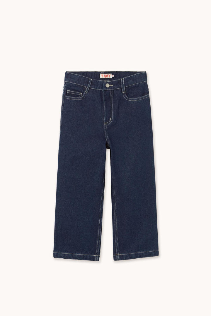 Constrast Red Denim Pant