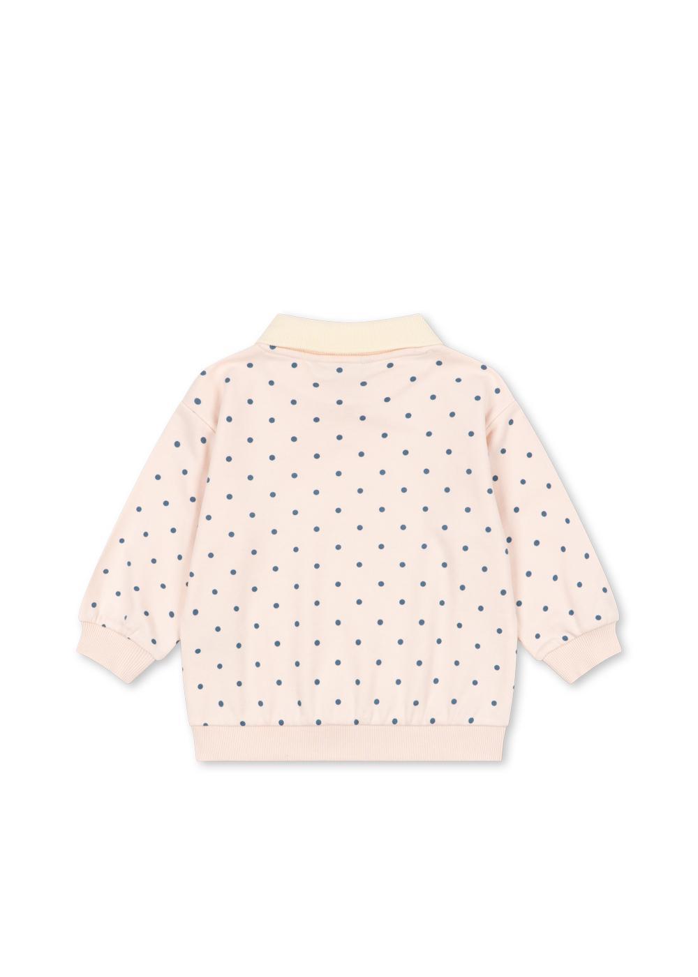 Spotty LS Polo - Rosewater Dot