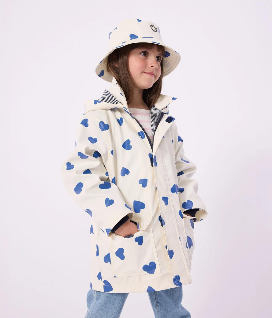 Girl Heart Hooded Rain Jacket