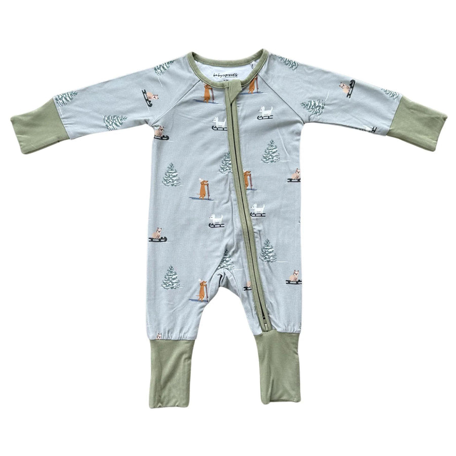 LS Zip Romper Sled Dogs