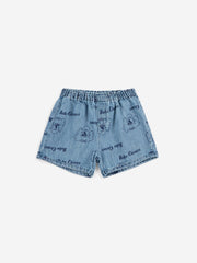 Pickles the Dog All Over Denim Shorts