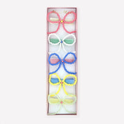 Beaded Bow Hair Clips