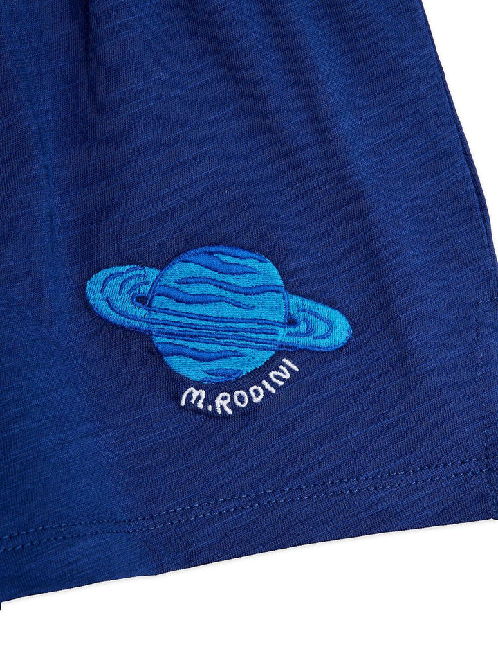 Planet Embroidered Shorts