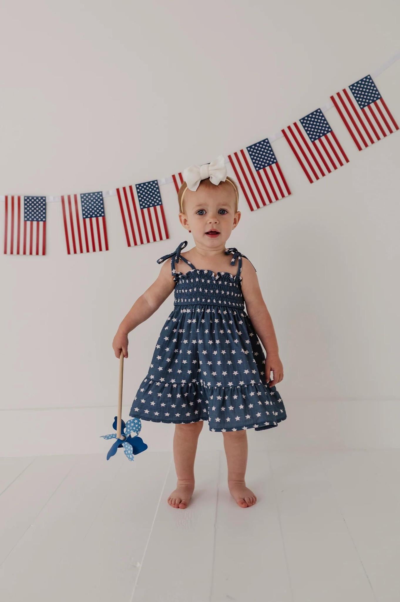 Tiered Mini Dress - Stars