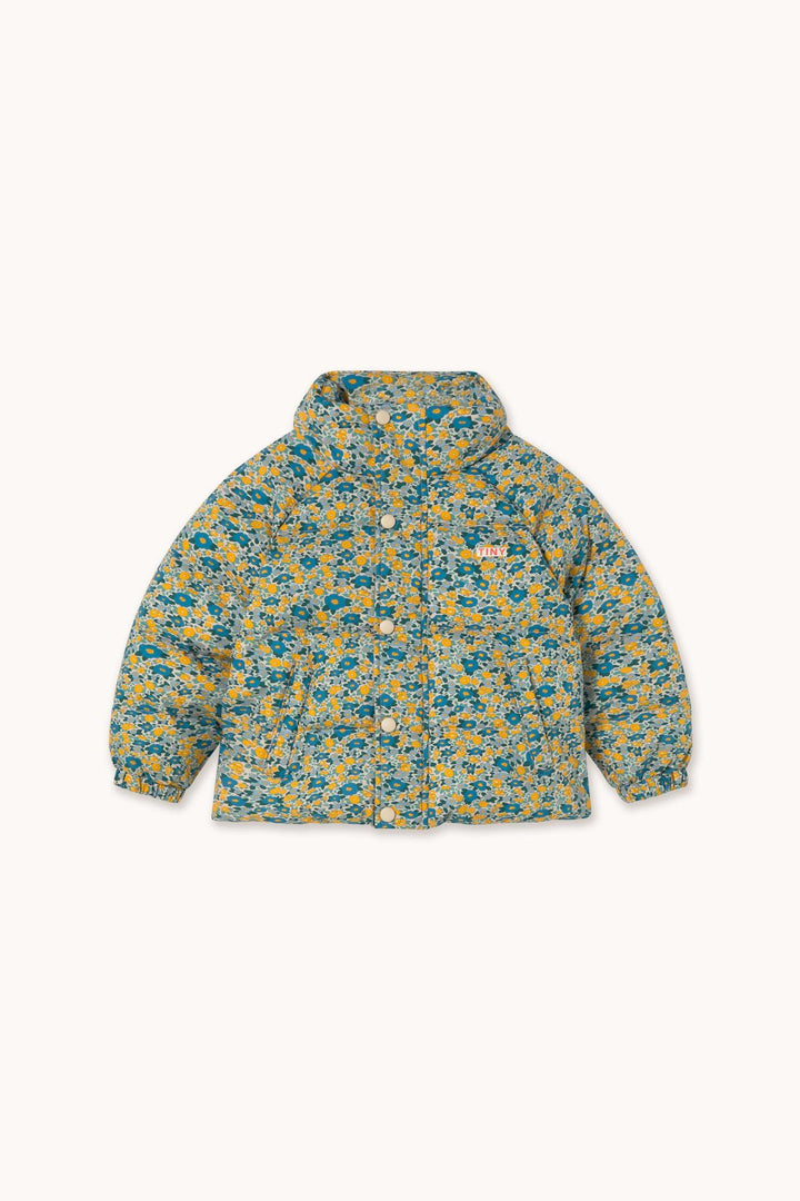 Flower Pattern Short Padded Jacket
