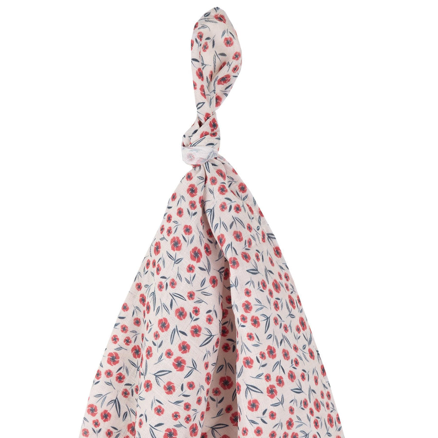 Poppy Print Muslin Swaddle