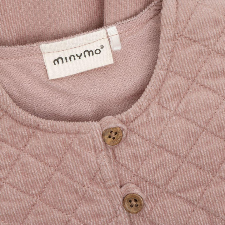 Dusty Pink Quilted Corduroy Dress