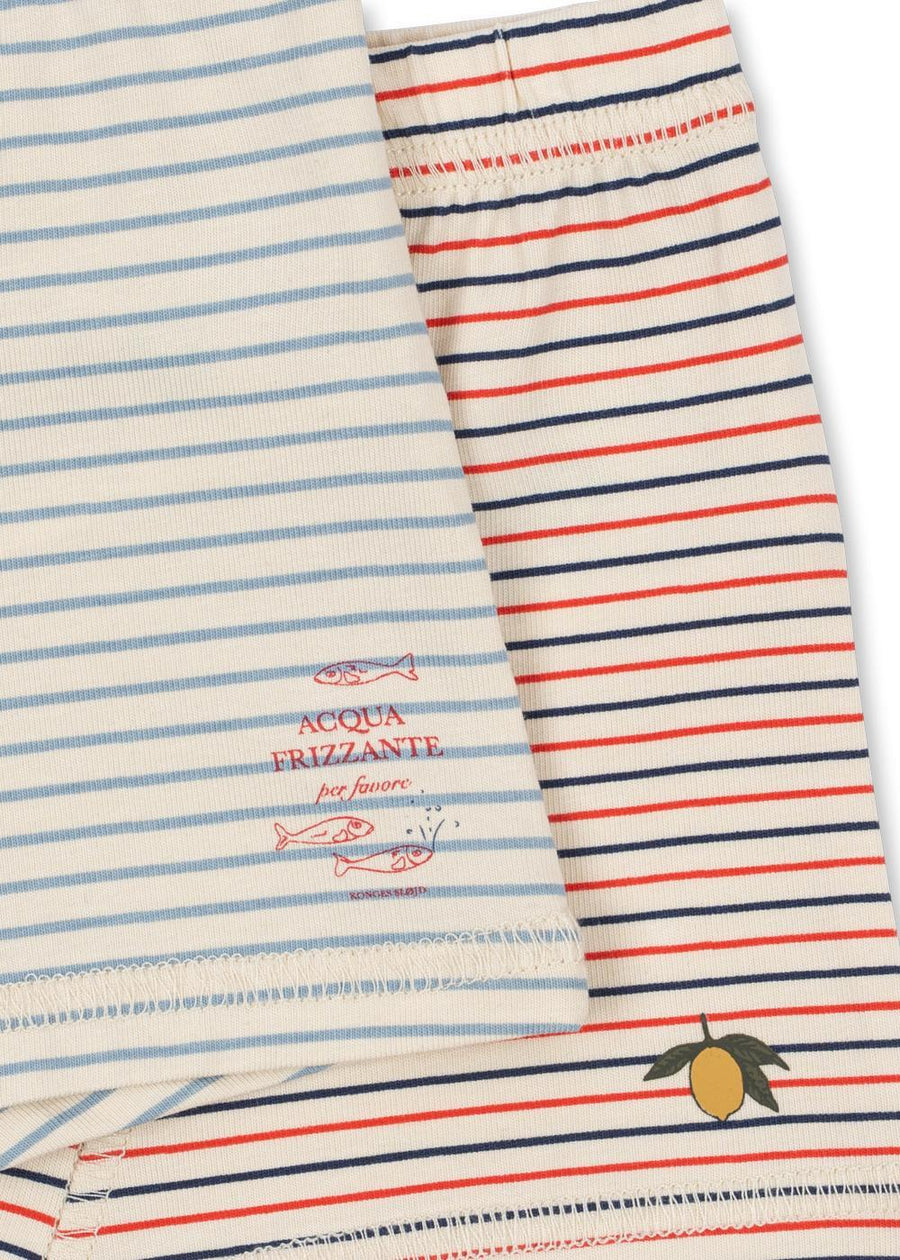 2 Pack Boxers - Stripe Blue/Stripe Tricolor