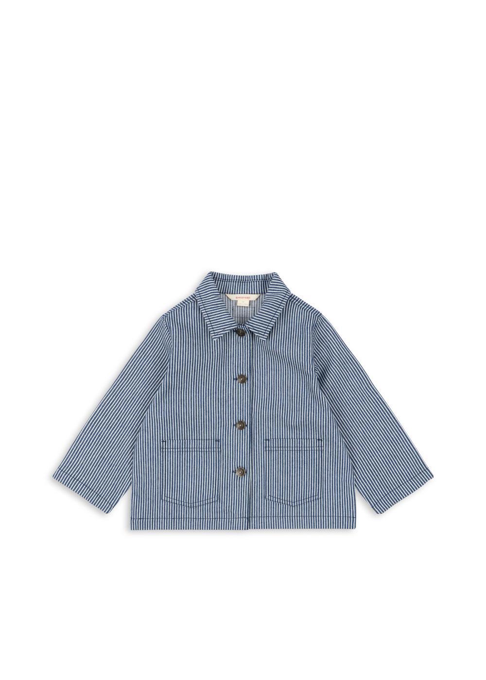 Luc Shirt Jacket - Blue Stripe