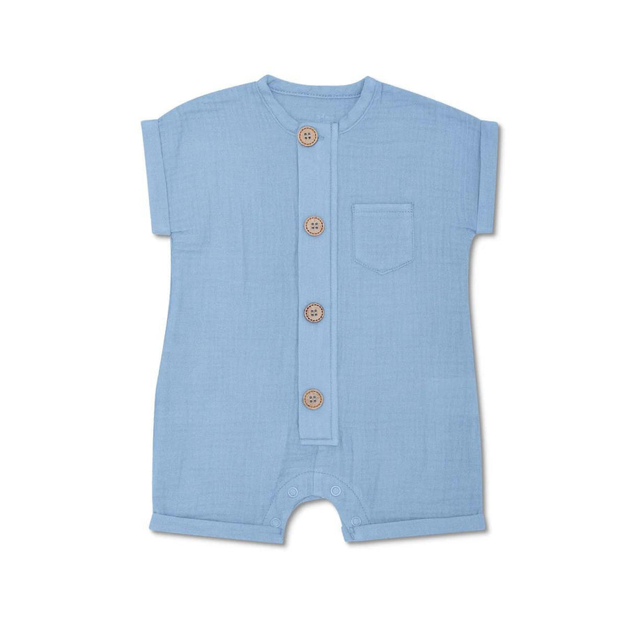 Muslin Romper Blue