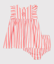 Sleeveless Stripe Dress with Bloomers
